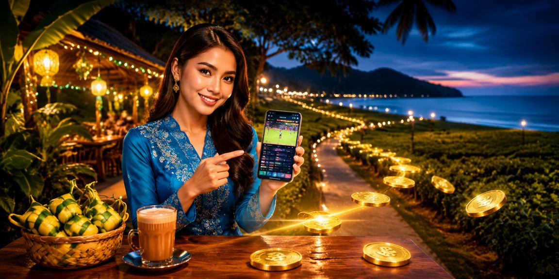 Pengguna 99speedmart menggunakan aplikasi kasino mudah alih berbaju kurung di Langkawi